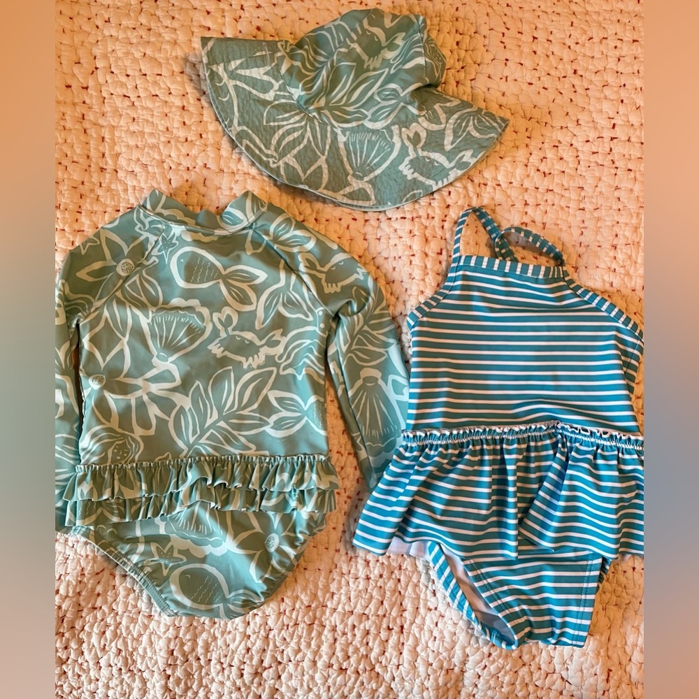 Toddler Swimsuit Bundle with Hat